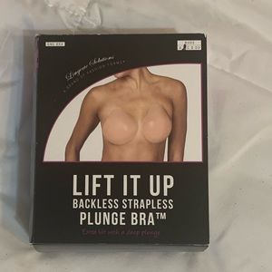 Lift it up backless strapless plunge bra sz B